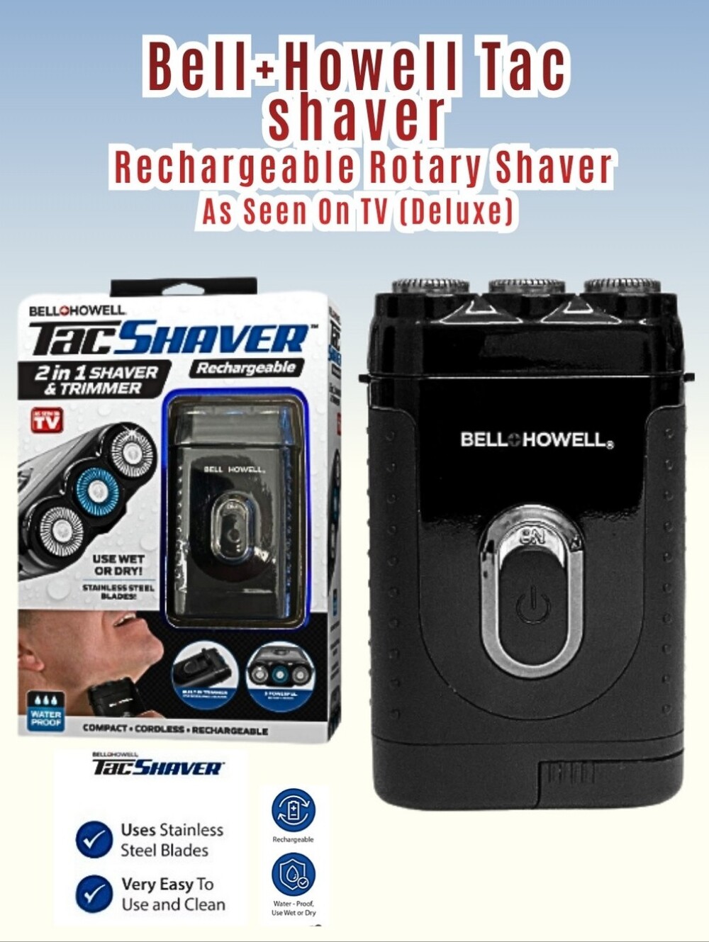Electric Rechargeable Cordless Wet Dry Shaver Trimmer Mustache Beard & Legs New